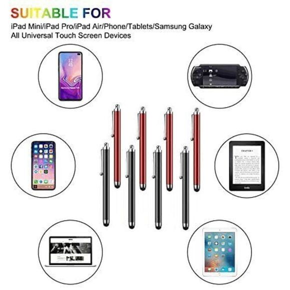 🖋️ 8 Pack Stylus Universal Capacitive Drawing Touch Pens for Touch Screens NEW - Picture 2 of 16
